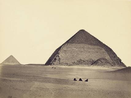 The Pyramids of Dahshur from the Southwest; Francis Frith (English, 1822 - 1898); 1858; Albumen silver print  Copyright: LCD2_180906_06851