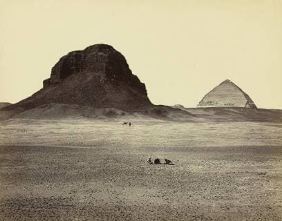 The Pyramids of Dahshoor, From the East; Francis Frith (English, 1822 - 1898); 1857; Albumen silver print  Copyright: LCD2_180906_06852