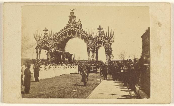 Funeral procession of Abraham Lincoln; Samuel Montague Fassett (American, born Canada, 1825 - 1910); 1865; Albumen silver print  Copyright: LCD2_180906_12222