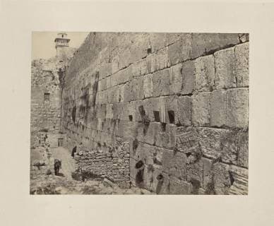 The Wall of Wailing, Jerusalem; Francis Frith (English, 1822 - 1898); Jerusalem, Palestine; about 1865; Albumen silver print  Copyright: LCD2_180906_18432