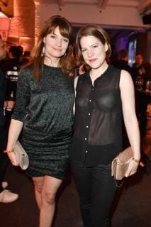 Ina Paule Klink mit Gast beim 99Fire Films Award während der Berlinale 2019 im Umspannwerk Alexanderplatz. Berlin, 14.02.2019