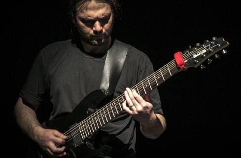 (190216) -- TEHRAN, Feb. 16, 2019 -- A member of an Iranian rock band performs at a concert during the 34th Fajr International Music Festival in Tehran, Iran, Feb. 15, 2019. Ahmad Halabisaz) IRAN-TEHRAN-FAJR MUSIC FESTIVAL ROUELLExUMALI 