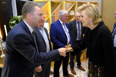 Princess Astrid of Belgium pictured during a Promotion Event called Belgian Pears in Mexico, on the second day of a Belgian economic mission to Mexico, Monday 18 February 2019. Several federal and regional ministers accompany the princess on an economic mission to Mexico from 17 to 24 February.  ERICxLALMAND 05533594