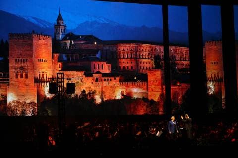 February 20, 2019 - EUM20190220ESP03.JPG .CIUDAD DE MEXICO, ConcertConcierto-Andrea Bocelli.- Aspectos del concierto del cantante italiano Andrea Bocelli, que tuvo lugar la noche de este 19 de febrero de 2019 en el Palacio de los Deportes de la Ciudad de Mexico. Foto: Agencia EL UNIVERSALValente RosasAFBV Copyright: xElxUniversalx