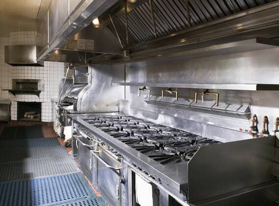 Stove in restaurant kitchen Stove in restaurant kitchen,Seattle, Washington, USA  47744