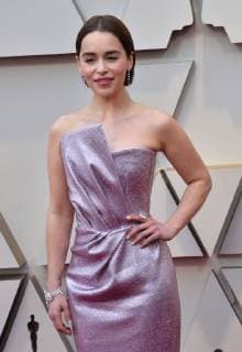 Emilia Clarke arrives on the red carpet for the 91st annual Academy Awards at the Dolby Theatre in the Hollywood section of Los Angeles on February 24, 2019.  LAP20190224067 JIMxRUYMEN
