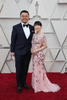 Japanese author Marie Kondo (R) and husband Takumi Kawahara arrive at the red carpet of the 91th Academy Awards, in Hollywood, California, United States, 24 February 2019. 91st Academy Awards in Hollywood !ACHTUNG: NUR REDAKTIONELLE NUTZUNG!  Copyright: xEMILIOxFLORESx AME8762 20190224-636866492815596792
