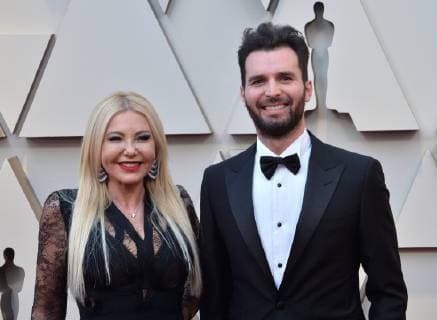 (L-R) Monika Bacardi and Andrea Iervolino arrive on the red carpet for the 91st annual Academy Awards at the Dolby Theatre in the Hollywood section of Los Angeles on February 24, 2019.  LAP20190224085 JIMxRUYMEN