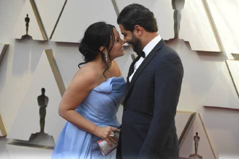 February 24, 2019 - Los Angeles, California, U.S - SONYA YONCHEVA AND HUSBAND DOMINGO HINDOYAN during red carpet arrivals for the 91st Academy Awards, presented by the Academy of Motion Picture Arts and Sciences (AMPAS), at the Dolby Theatre in Hollywood. Los Angeles U.S. - ZUMAz03_ 20190224_zbp_z03_016 Copyright: xKevinxSullivanx