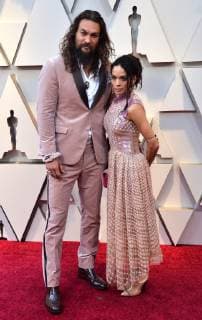 Jason Momoa and Lisa Bonet arrive on the red carpet for the 91st annual Academy Awards at the Dolby Theatre in the Hollywood section of Los Angeles on February 24, 2019.  LAP20190224180 JIMxRUYMEN