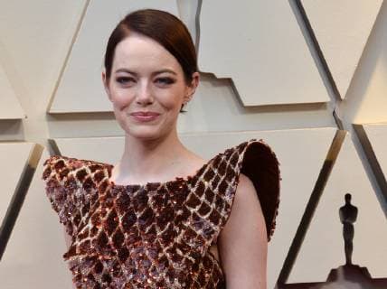 Emma Stone arrives on the red carpet for the 91st annual Academy Awards at the Dolby Theatre in the Hollywood section of Los Angeles on February 24, 2019.  LAP20190224182 JIMxRUYMEN