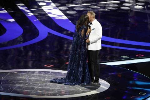 Vina del Mar 24 February 2019 Animators Martin Carcamo and Maria Luisa Godoy during the first day of the Vina del Mar 2019 Festival Leandro Torchio Aton Chile Valparaiso Chile Aton 286183  Copyright: LEANDROxTORCHIO ATONxCHILE.