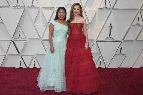 February 24, 2019 - Los Angeles, California, U.S - YALITZA APARICIO AND MARINA DE TAVIRA during red carpet arrivals for the 91st Academy Awards, presented by the Academy of Motion Picture Arts and Sciences (AMPAS), at the Dolby Theatre in Hollywood. Los Angeles U.S. - ZUMAz03_ 20190224_zbp_z03_089 Copyright: xKevinxSullivanx