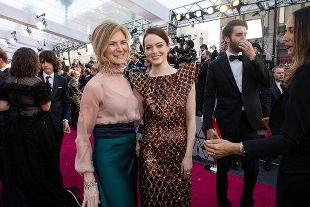 Academy CEO Dawn Hudson and Emma Stone, Oscar nominee arrive on the red carpet of The 91st Oscars at the DolbyÂ® Theatre in Hollywood, CA on Sunday, February 24, 2019.  Copyright: xA.M.P.A.S.x 33781_366PLX