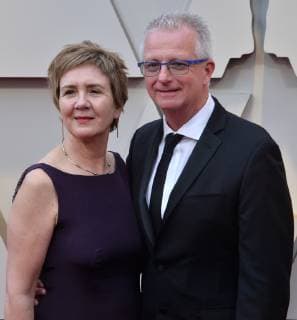 Peter Devlin (R) and guest arrive on the red carpet for the 91st annual Academy Awards at the Dolby Theatre in the Hollywood section of Los Angeles on February 24, 2019.  LAP20190224282 JIMxRUYMEN