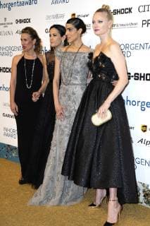 Stefanie Mändlein, Bettina Zimmermann, Zoe Helali und Franziska Knuppe bei der Verleihung des 3. Inhorgenta Award 2019 in den Eisbach Studios. München, 24.02.2019