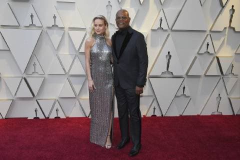 February 24, 2019 - Los Angeles, California, U.S - BRIE LARSON AND SAMUEL L JACKSON during red carpet arrivals for the 91st Academy Awards, presented by the Academy of Motion Picture Arts and Sciences (AMPAS), at the Dolby Theatre in Hollywood. Los Angeles U.S. - ZUMAz03_ 20190224_zbp_z03_222 Copyright: xKevinxSullivanx