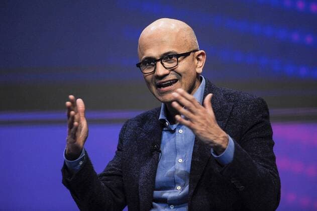 February 25, 2019 - Barcelona, Catalonia, Spain - Satya Nadella Microsoft CEO, held a conference about the Intelligent Future, during the Mobile World Congress, on February 25, 2019 in Barcelona, Spain. Barcelona Spain  - ZUMAn230 20190225_zaa_n230_462 Copyright: xJoanxCrosx
