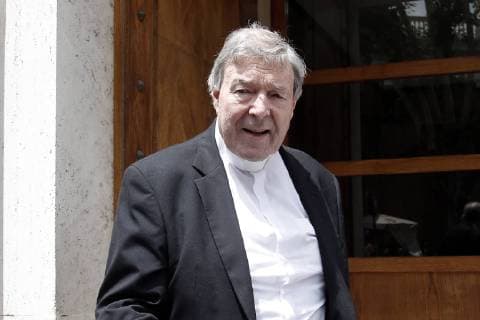 Rome June 28th 2017. Cardinal George Pell in an archive photo, getting out his house next to the Vatican, the day he was charged with sexual assault. The Cardinal was condemned by an Australian Court of Law last December but the news was made known just today . Photo Samantha Zucchi Insidefoto SamanthaxZucchi