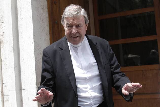 Rome June 28th 2017. Cardinal George Pell in an archive photo, getting out his house next to the Vatican, the day he was charged with sexual assault. The Cardinal was condemned by an Australian Court of Law last December but the news was made known just today . Photo Samantha Zucchi Insidefoto SamanthaxZucchi
