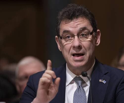 Albert Bourla, DVM, Ph.D., Chief Executive Officer of Pfizer appears before the Senate Committee on Finance for a hearing on prescription drug pricing on Capitol Hill in Washington, DC, February 26, 2019. Copyright: xChrisxKleponisx