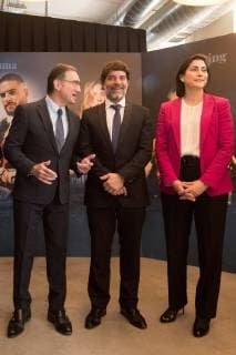 (From left) La Caixa Foundation s General Director, Jaume Giro; Cap Roig music Festival s Director, Juli Guiu, and Spanish CaixaBank s Corporate Manager of Communication, Institutional Relations, Brand and CSR, Maria Lluisa Martinez address a press conference to present the programme of next occasion of Cap Roig Music Festival in Barcelona, northeastern Spain, 01 March 2019. Sting, Diana Krall, Jamie Cullum and Liam Gallagher will perform in the festival running from 12 July to 21 August 2019. Presser to present next occasion of Cap Roig music festival !ACHTUNG: NUR REDAKTIONELLE NUTZUNG! Copyright: xMartaxPerezx GRAFCAT5056 20190301-636870514236760225