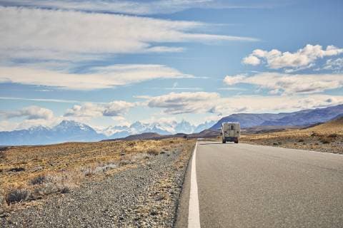 Argentina, Patagonia, El Chalten, camper on road towards Fitz Roy property released  SSCF00298
