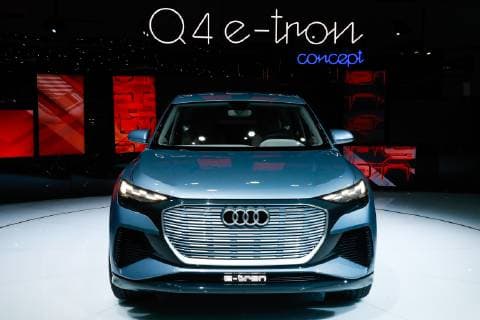 News Bilder des Tages GENEVA, SWITZERLAND - MARCH 5, 2019: An Audi Q4 e-tron concept electric crossover on display during a press day ahead of the opening of the 89th Geneva International Motor Show. Sergei Fadeichev TASS  TS0A372B