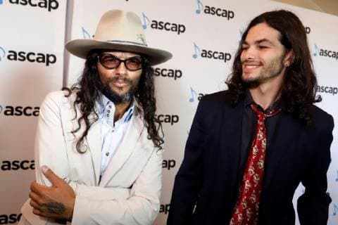 Puerto Rican artist Draco Rosa (L), accompanied by his son Rebel (R), poses as he arrives at the red carpet of the 27th ASCAP Latin Music Awards, in San Juan, Puerto Rico, 05 March 2019. ASCAP Latin Music Awards in San Juan !ACHTUNG: NUR REDAKTIONELLE NUTZUNG!  Copyright: xThaisxLlorcax AME3181 20190306-636874356839414845