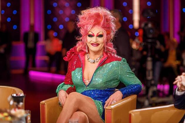Entertainment Themen der Woche KW10 Entertainment Bilder des Tages MDR - Riverboat. Entertainerin Olivia Jones anläßlich der Aufzeichnung der MDR - Talkshow Riverboat am 06.03.2019 im Studio 3 der Mediacity Leipzig. 20190306SFL0030 *** MDR Riverboat entertainer Olivia Jones on the occasion of the recording of the MDR talk show Riverboat on 06 03 2019 in Studio 3 of the Mediacity Leipzig 20190306SFL0030