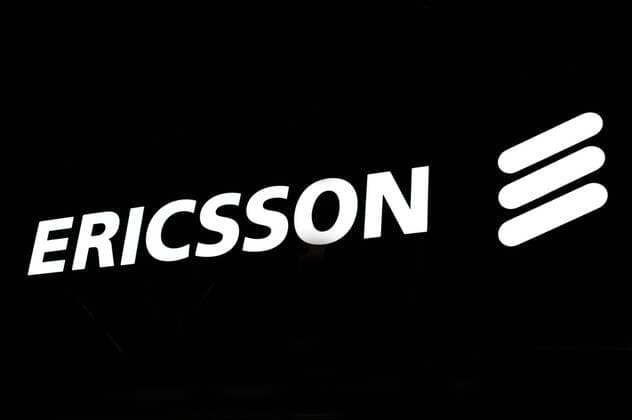 February 28, 2019 - Barcelona, Catalonia, Spain - Ericsson logo exhibited during the Mobile World Congress, on February 28, 2019 in Barcelona, Spain. Barcelona Spain  - ZUMAn230 20190228_zaa_n230_1406 Copyright: xJoanxCrosx