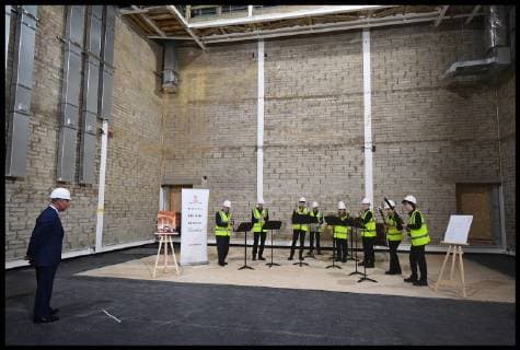 . 06 03 2019. London, United Kingdom. Prince of Wales at the Royal College of Music. The Prince of Wales views the Royal College of Music s new Performance Hall, which is currently under construction, in South Kensington, London.  xi-Imagesx xPoolx IIM-19376-0004
