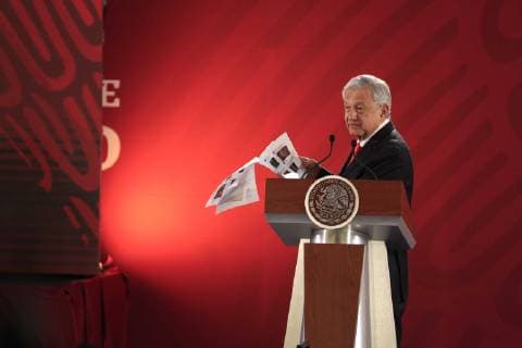March 7, 2019 - EUM20190307NAC03.JPG .CIUDAD DE MEXICO. PresidencyPresidente-AMLO.- El presidente Andres Manuel Lopez Obrador durante su conferencia matutina en Palacio Nacional del jueves 7 de marzo de 2019. Foto: Agencia EL UNIVERSALIrvin OlivaresEELG Copyright: xElxUniversalx
