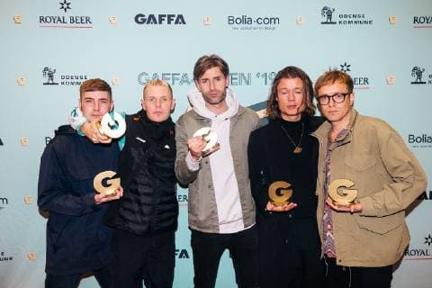 Odense, Preisverleihung Gaffa Minds Of 99. Musikprisen Gaffa-Prisen 2019 uddeles ved et show torsdag den 7 marts 2019 i Odense. Showet begynder klokken 20.00 og finder sted i Odeon. Der uddeles blandt andet priser til aarets danske udgivelse, aarets danske band og aarets danske solist. Billederne maa kun benyttes til redaktionel omtale af Gaffa-priserne 2019 og maa ikke anvendes i kommercielt oejemed. Billederne maa ikke lagres efter anvendelse. , Copenhagen Denmark