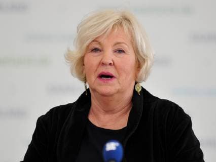 Bei der Landespressekonferenz gibt Kulturminister Ulrich Commercon am Dienstag (12.03.2019) den Startschuss für ein neues Musikfestival in 2020 in der Staatskanzlei Saarbrücken. Im Bild: Uschi Macher, Ministerium für Bildung und Kultur.