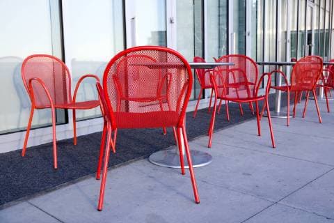 Red Chairs at Sidewalk Cafe Red Chairs at Sidewalk Cafe,Seattle, Washington, USA  46357
