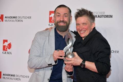 11. Deutscher Musikautorenpreis 2019 Buerger Lars DIetrich, Suli Puschban Ankunft, roter Teppich zum 11. Deutschen Musikautorenpreis im Hotel Ritz Carlton in Berlin am 14.03.2019