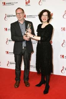 Michael Maierhof und Julia Cloot bei der 11. Verleihung des Deutschen Musikautorenpreises 2019 im Hotel Ritz Carlton. Berlin, 14.03.2019