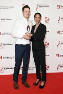 Christian Kalla Crada und Sabrina Setlur bei der 11. Verleihung des Deutschen Musikautorenpreises 2019 im Hotel Ritz Carlton. Berlin, 14.03.2019