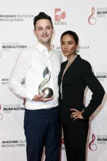 Christian Kalla Crada und Sabrina Setlur bei der 11. Verleihung des Deutschen Musikautorenpreises 2019 im Hotel Ritz Carlton. Berlin, 14.03.2019