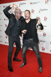 Vince Bahrdt und Martin Tingvall bei der 11. Verleihung des Deutschen Musikautorenpreises 2019 im Hotel Ritz Carlton. Berlin, 14.03.2019