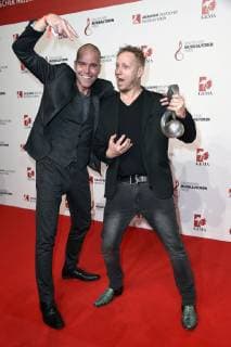 Vince Bahrdt und Martin Tingvall bei der 11. Verleihung des Deutschen Musikautorenpreises 2019 im Hotel Ritz Carlton. Berlin, 14.03.2019