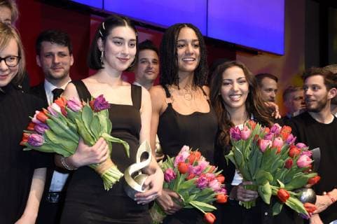 Elif Demirezer, Lary Poppins und Namika bei der 11. Verleihung des Deutschen Musikautorenpreises 2019 im Hotel Ritz Carlton. Berlin, 14.03.2019