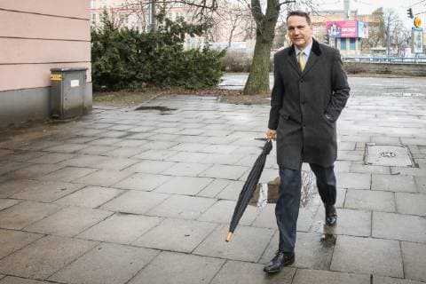 Former Minister of Foreign Affairs Radoslaw Sikorski is being interrogated for alleged diplomatic treason Former Minister of Foreign Affairs Radoslaw Sikorski is being interrogated for alleged diplomatic treason on March 15, 2019 in Warsaw, Poland EN_01367662_0004 