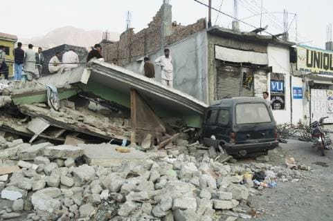 Rubble Of A Building Destroyed By The 8 October 2005 Earthquake, Muzaffarabad, Azad Kashmir, Pakistan  Copyright: PeterxLanger 2087946