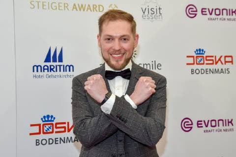 14. Steiger Award am 16.03.2019 im Casino der Zeche Zollverein in Essen Dominik Buch ist Gast bei der Verleihung des Steiger Award 2019