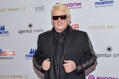 14. Steiger Award am 16.03.2019 im Casino der Zeche Zollverein in Essen Heino ( Heinz Georg Kramm ) bekommt den Steiger Award für sein Lebenswerk verliehen
