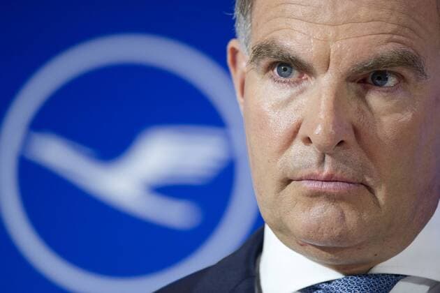 Carsten SPOHR, Vorstandsvorsitzender, CEO, Portraet, Porträt, Portrait, angeschnittenes Einzelbild, Einzelmotiv, Bilanzpressekonferenz der Deutsche Lufthansa AG am 14.03.2019 in Frankfurt,