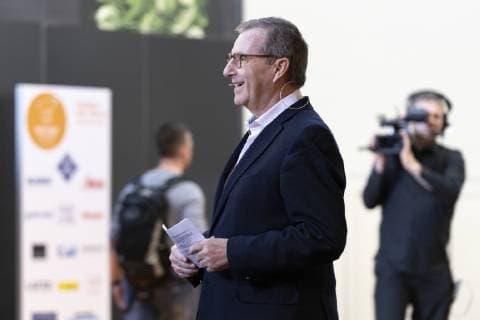 Auftrittsserie nach Zusammenburch im Tagesschau Studio - Jan Hofer auf der INTERNORGA moderiert gemeinsam mit Johann Lafer vier Tage lang den Kochwettbewerb Next Chef Award;Auftrittsserie nach Zusammenburch im Tagesschau Studio - Jan Hofer auf der INTERNORGA moderiert gemeinsam mit Johann Lafer vier Tage lang den Kochwettbewerb Next Chef Award, Hamburg Hamburg Deutschland Messegelände