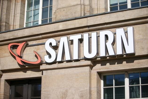 Leipzig, 27.02.2019, Innenstadt , Im Bild: Saturn Logo ,